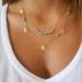 Boho Turquoise Double Pendant Necklace - Handmade Gold Necklace for Girls and Ladies (Style 1) - Buy Online on GoSupps.com