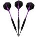22g Steel Tip Darts Set with Aluminum Shafts and Iron Barrel - Purple - 3pcs/Pack - Buy Online on GoSupps.com