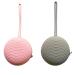 Bustlwor 2 pieces silicone pacifier box dustproof pacifier bag storage pacifier holder case suitable for storing ride coins coins keys etc. (pink gray)