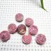 Natural Stone Carved Rose Rhodonite Crystal Flower for DYI Gift (Color : 5 pcs)
