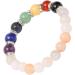 Harmony Chakra Bracelet | 7-Chakra Crystal Bracelet with Pink Aventurine for Emotions & Anxiety Relief | Ideal for Meditation & Yoga - Buy Online on GoSupps.com