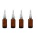 4PCS 10ML/0.34 Ounce Empty Brown Glass Spray Nasal Bottle Container