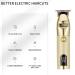 High Power Electric Hair Clippers - Rechargeable Metallic Gold Hair Clipper with LCD | International Shipping - Buy Online on GoSupps.com