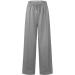 iOoppek Women's Wide Leg Sweatpants - V-Neck Elastic High Waist Loose Long Pants in Gray - Perfect for Comfort & Style | Shop Now! - Buy Online on GoSupps.com