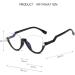 KDOQ Semi Rimless Blue Light Blocking Glasses for Women - Rhinestone Anti Eyestrain UV Protection Computer Glasses - Stylish & Comfortable Black Frames - Buy Online on GoSupps.com