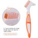 MIBICIRI 3 Pcs Denture Cleaning Brush Set - Portable ABS Denture Cleanser Tool with Multi-Layered Bristles and Rubber Handle (Yellow) - Buy Online on GoSupps.com