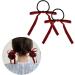 Limtula 2pieces Colorful Ribbon Bowknot Hair Scrunchies Elastic Hair Ropes Ponytail Holder Festival Woman Hair Supplies Black - Buy Online on GoSupps.com