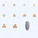 Nail Angel Metal Studs- Gold & Silver Round Studs- 1000pcs/bag (10011) - Buy Online on GoSupps.com
