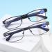 Eyglajdd 2 Pack Men's Reading Glasses - Metal Rectangle Frames with Blue Light Filter & Spring Hinge - Bronze 2.0x - Buy Online on GoSupps.com