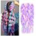 Fanfyu ombre braiding hair 3pack kanecalon hair braids extension jumbo braid hair extension 24 " braids box braid hair art hair hair for braiding (db-mc9) 24 inch (pack of 3) db-mc9
