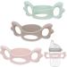 Ingjia 3 pieces of baby bottles handles bottle handle holder baby bottle handles silicone wide neck baby bottle handles baby silicone bottle handles for baby small hand gripping design