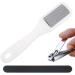 3in1 Metal Foot File Set - Callus Remover Foot Rasp Scraper and Files | Pedicure | Nail Cutter Included | Intensive Calluses and Dead Skin Removal for Feet | Complete Heel Scrubber and File Set - Buy Online on GoSupps.com