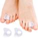 Sumiwish Bunion Corrector Toe Spacer Gel Toe Separators Overlapping Toe Correction with Loop Toe Straightener Great for Bunion Pain Relief (5 Pairs/10 PCS) Clear
