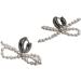 FEYLIE Elegant Pearl Bowknot Dangle Earrings - Fashion Small Hoop Statement Jewelry for Women & Girls | International Shipping Available - Buy Online on GoSupps.com