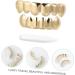 Amosfun Galvanized Halloween Vampire Gold Teeth Grills - Diamond & Copper Plated Zombie Rapper Braces - Unique 5x1cm Costume Accessory - Buy Online on GoSupps.com