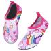 Flintronic children aquasiums bathing shoes children 22-29eu water shoes beach shoes girls boys fast dry breathable water shoes non-slip aqua shoes unicorn 22/23 EU