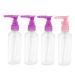 NJIAME 4 pieces of empty refilling plastic dispenser pump pum for lotion shampoo massage oil Dispensing bottle pump donor bottles shampoo travel bottles random color 100ml