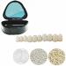 sowsmile 10pcs Dental Oral Fake Teeth Tooth Covers molds with 3Colors Repair Snap on Smile Veneers Dentures Adhesive Beads Cosmetic Kits