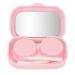 Contact Lens Case Kit Mini Travel Contact Lens Box Sets Tweezers Remover Pen Portable Contact Lens Case(Pink)