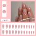 Medium Ombre Pink Press on Nails - 24pcs Coffin Shaped Acrylic Fake Nails for Women - Glossy Square Artificial Nails - Buy Online on GoSupps.com