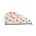 Hair Towel Wrap Hair Drying Towel with Button Towel Turban Head Towel to Dry Hair Quickly (Cartoon Flat Mushrooms)