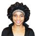 Queen Rhinestone Diamond Pink Jumbo Satin Bonnet for Women - Large Night Sleeping Cap for Long Curly Hair - Buy Online on GoSupps.com
