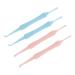Healvian 4 Pcs Double-Headed Spiral Ear Spoon Cleaning Tools Ear Cleaner Nursing Plastic Ear Pick Cleaner Ear Curette Earwax Pick Dual Head Ear Picks Ear Cleaner Kit Wax Removers Random Color 10x0.8x0.8cm