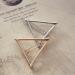 Geometric Triangle Hair Clip - Minimalist Hollow Metal Hairpin in Gold and Silver - Buy Online on GoSupps.com