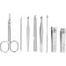 Nail Clippers Set Manicure Pedicure Built-in Nail File Home Travel Suitable for Gifts Mini 8-Piece Set Black - Buy Online on GoSupps.com
