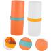 Frcolor Portable Travel Toothbrush Cup Holder - 2 Piece Toothbrush Carrier & Organizer for School Supplies - Orange 20x8.4x6.4cm - Buy Online on GoSupps.com