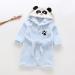 Miyanuby Baby Boys Girls Bathrobe - Soft Flannel Animal Hoodie for Kids Morning & Night Wear (5-6 Years Panda Blue) - Buy Online on GoSupps.com