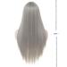 Siudus Women Grey Straight Long Wig with Bangs | Synthetic Heat Resistant Fiber for Daily Cosplay - International Shipping Available - Buy Online on GoSupps.com