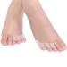 Pinky Toe Separators 2 Pairs Gel Toe Protectors Little Toe Toe Straighteners for Overlapping Toes Curled Toes Silicone Toe Spacers for Friction Blister Separation and Protection