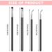4-Piece Fine Flat Eyeliner & Eyebrow Brush Set - Thin Tip Bent Brushes for Gel, Cream, Liquid Makeup - Buy Online on GoSupps.com