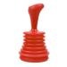 Shower Plunger Sink Cleaner with Ergonomic Handle | Bathroom Drain Cleaner Tool for Unclogging Slow Sinks Tubs and Showers Small and Powerful Red