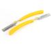 Ruilogod Plastic Handle Hairstyle Comb & Shaver Trimmer Blade Holder Set - 2pcs Yellow | International Shipping Available - Buy Online on GoSupps.com