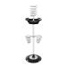 Hair Dryer Stand Twisty Style Acrylic Top Holder Hair Styling Appliances with Tray Two Spiral Holders and Heavy Base for Hair Dryer Flat Iron Curling Stick Hair Straightener Brush (crystal)