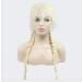 BGHJUE Long Natural Wigs for Women - Side Part Highlight Synthetic Wig with Breathable Cap | High Temperature Fiber - Yellow Braided Hair - Buy Online on GoSupps.com