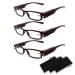 Magnifying Glasses with Light Reading Glasses With Light Led Readers for Men Women Led Magnifier Eyeglasses Nighttime Reader Compact Full Frame Eyewear Unisex Clear Vision Lighted Eye Glasses +3.5