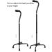 Four-Foot Aluminum Walking for The Elderly Cane Crutches Black - Buy Online on GoSupps.com