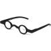 Inlefen Unisex Mini Round Frame Reader Glasses - Black Spring Hinge Presbyopic 200.0x - Stylish & Comfortable for All - Buy Online on GoSupps.com