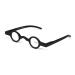 Inlefen Unisex Mini Round Frame Spring Hinge Reader Presbyopic Glasses Black 200.0 x