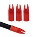 50pcs Arrow Nocks Archery Plastic Nocks Replacement Arrow Tail Glue On 7mm Arrow Shaft for DIY Arrows End Accessory Red