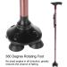 Elderly Crutches Five-Section Foldable Aluminum T-Shaped Non-Slip Cane Lighting Light with Alarm Crutch Cane Outdoor Old Disabled Person Bathing in Sunlight - Buy Online on GoSupps.com
