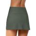 Women's High Waist Bathing Shorts & Swimming Skirt | Summer Bikini Bottoms for Water Sports - Gray - Buy Online on GoSupps.com