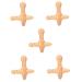 Lurrose 5st massage tab acupuncture massage device body massage roller pelma massage device Shoulder massage devices plank stick muscle massager muscle rollersticks travel foot wood trigger 11x11x3.5cmx5pcs beigex5stk