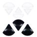 Triangle Velour Powder Puffs 6 Pcs Face Makeup Powder Puffs for Daily Makeup Beauty Makeup Tools Makeup Puff for Loose Powder Soft Black White