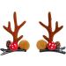Golden Apple 4 Pairs Girls Novelty Antler Hair Clip Women Hair Barrettes Cute Deer Horn and Ears Christmas Hair Pins Xmas Party Supplies (Brown) - Buy Online on GoSupps.com