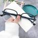 Newada Large reading glasses reading glasses with magnifying glass glare-free computer flat lighting mirror blue light-blocking glasses (color: clear size: +2.50) +2.50 Clear
