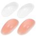 ZEACCT 4 pieces selfadhesive nonslip shoulder pads invisible shoulders nonslip invisible shoulder pads pushup pads selfadhesive shoulders for women and men skin color + transparent